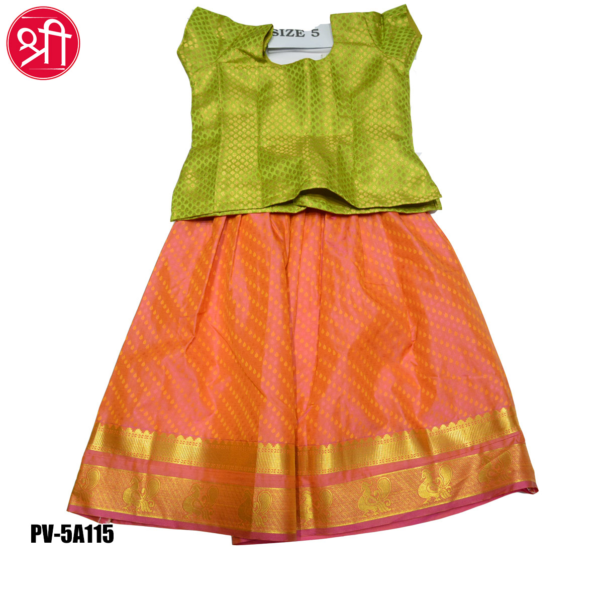 sleeveless pattu pavadai